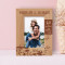 Falt In Love With Me Personalized Wooden Frame 4" x 6" Brown (Vertical)