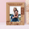 Falt In Love With Me Personalized Wooden Frame 5" x 7" Brown (Vertical)