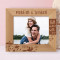 Falt In Love With Me Personalized Wooden Frame-10" x 8" Brown Horizontal
