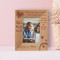 The Only thing We Never get Enough Of Is Love Personalized Wooden Frame 3" x 5" Brown (Vertical)