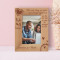 The Only thing We Never get Enough Of Is Love Personalized Wooden Frame 4" x 6" Brown (Vertical)