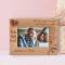 The Only thing We Never get Enough Of Is Love Personalized Wooden Frame-6" x 4" Brown Horizontal