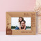 I Love You To The Moon And Back Personalized Wooden Frame-6" x 4" Brown Horizontal