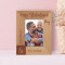 Happy Valentine's Day Personalized Wooden Frame 3" x 5" Brown (Vertical)