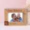 Happy Valentine's Day Personalized Wooden Frame-6" x 4" Brown Horizontal