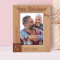 Happy Valentine's Day Personalized Wooden Frame 5" x 7" Brown (Vertical)