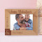 Happy Valentine's Day Personalized Wooden Frame-7" x 5" Brown Horizontal