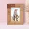 The Love We Give Away Is The Only Love We Keep Personalized Wooden Frame 4" x 6" Brown (Vertical)