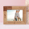 The Love We Give Away Is The Only Love We Keep Personalized Wooden Frame-7" x 5" Brown Horizontal
