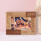 Happy Valentine's Day Personalized Wooden Frame-6" x 4" Brown Horizontal