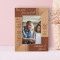 One Word Frees Us Of All That Word Is Love Personalized Wooden Frame 4" x 6" Brown (Vertical)