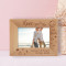 I Love You To The Moon And Back Personalized Wooden Frame-6" x 4" Brown Horizontal