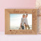 I Love You To The Moon And Back Personalized Wooden Frame-7" x 5" Brown Horizontal