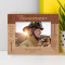 Fire Department Personalized Wooden Frame-7" x 5" Brown Horizontal
