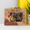 Fire Dept Not All Heroes Wear Capes Personalized Wooden Frame-6" x 4" Brown Horizontal