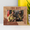 Fire Dept Not All Heroes Wear Capes Personalized Wooden Frame-7" x 5" Brown Horizontal