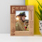 Fire Dept The Hero Is the man Who Lets No Obstacle Prevent Personalized Wooden Frame-6" x 4" Brown Horizontal