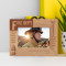 Fire Dept The Hero Is the man Who Lets No Obstacle Prevent Personalized Wooden Frame-6" x 4" Brown Horizontal