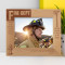 Fire Dept The Hero Is the man Who Lets No Obstacle Prevent Personalized Wooden Frame-10" x 8" Brown Horizontal