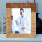 Wherever The Art Of Medicine Is Loved There Is Also A Love Of Humanity Personalized Wooden Frame 8" x 10" Brown (Vertical)
