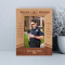 My Heroes Are Those Who Risk Their Lives Every Day Personalized Wooden Frame-4" x 6" Brown (Vertical)