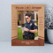My Heroes Are Those Who Risk Their Lives Every Day Personalized Wooden Frame 5" x 7" Brown (Vertical)
