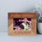In This Family No One Fights Alone Personalized Wooden Frame-5" x 3 1/2" Brown Horizontal