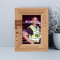My Heroes Are Those Who Risk Their Lives Every Day Personalized Wooden Frame-4" x 6" Brown (Vertical)