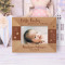 Hello Baby Happiness Is Homemade Personalized Wooden Frame-5" x 3 1/2" Brown Horizontal