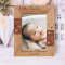 Hello Baby Happiness Is Homemade Personalized Wooden Frame 5" x 7" Brown (Vertical)