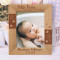 Hello Baby Happiness Is Homemade Personalized Wooden Frame 8" x 10" Brown (Vertical)