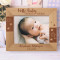 Hello Baby Happiness Is Homemade Personalized Wooden Frame 10" x 8" Brown Horizontal