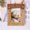 Hello Baby Personalized Wooden Frame-4" x 6" Brown (Vertical)