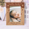 Hello Baby Personalized Wooden Frame 5" x 7" Brown (Vertical)