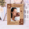 Welcome To The World Personalized Wooden Frame-4" x 6" Brown (Vertical)