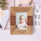 With Every Newborn Baby A Little Sun Rises Personalized Wooden Framee 3" x 5" Brown (Vertical)