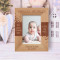 With Every Newborn Baby A Little Sun Rises Personalized Wooden Frame-4" x 6" Brown (Vertical)