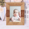 With Every Newborn Baby A Little Sun Rises Personalized Wooden Frame 5" x 7" Brown (Vertical)