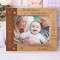Ten Little Fingers Ten Perfect Toes Personalized Wooden Frame-10" x 8" Brown Horizontal