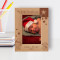 My First Christmas Personalized Wooden Frame 4" x 6" Brown (Vertical)