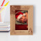My First Christmas Personalized Wooden Frame 4" x 6" Brown (Vertical)