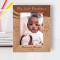 My First Christmas Personalized Wooden Frame 5" x 7" Brown (Vertical)