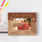 My First Christmas Personalized Wooden Frame-5" x 3 1/2" Brown Horizontal