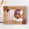 Merry Christmas Little One Personalized Wooden Frame-7" x 5" Brown Horizontal