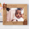 Merry Christmas Little One Personalized Wooden Frame-10" x 8" Brown Horizontal