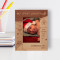 Merry Christmas Little One Personalized Wooden Frame 3" x 5" Brown (Vertical)