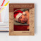 Merry Christmas Little One Personalized Wooden Frame 5" x 7" Brown (Vertical)
