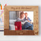 To Be Happy Is The Greatest Wish In Life Personalized Wooden Frame-10" x 8" Brown Horizontal