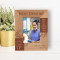 You're Never Fully Dressed Without A Smile Personalized Wooden Frame 3" x 5" Brown (Vertical)