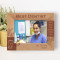 You're Never Fully Dressed Without A Smile Personalized Wooden Frame-7" x 5" Brown Horizontal